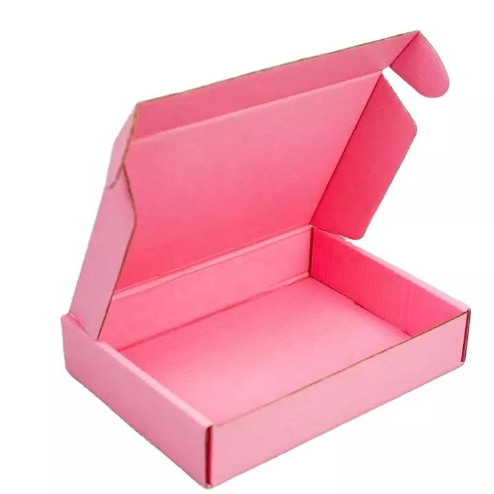 Custom pink corrugated mailer box