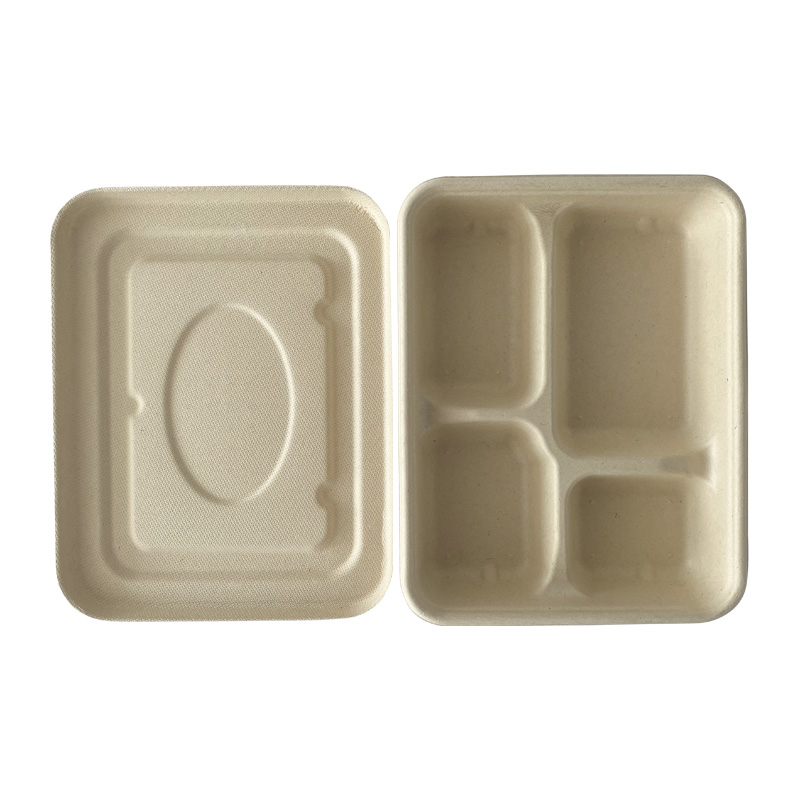 Bagasse Compartment Plates with Lid