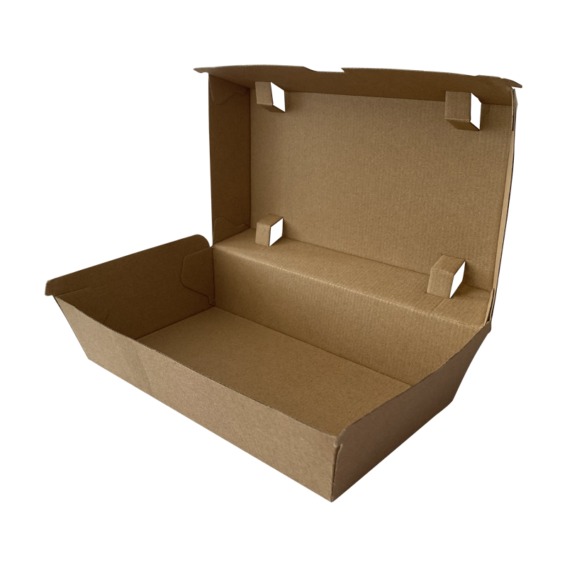 Corrugated paper box for fast food