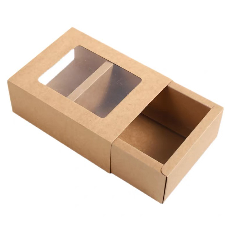 Brown kraft paepr drawer Cake box